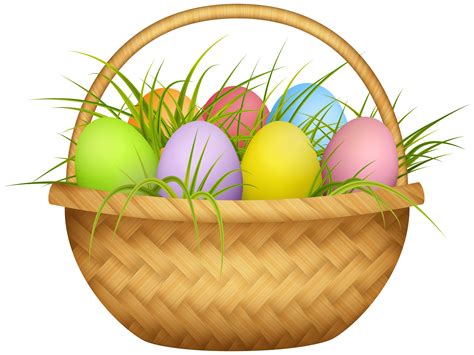 Each clipart has a transparent background (no background). Easter Basket Transparent PNG Image
