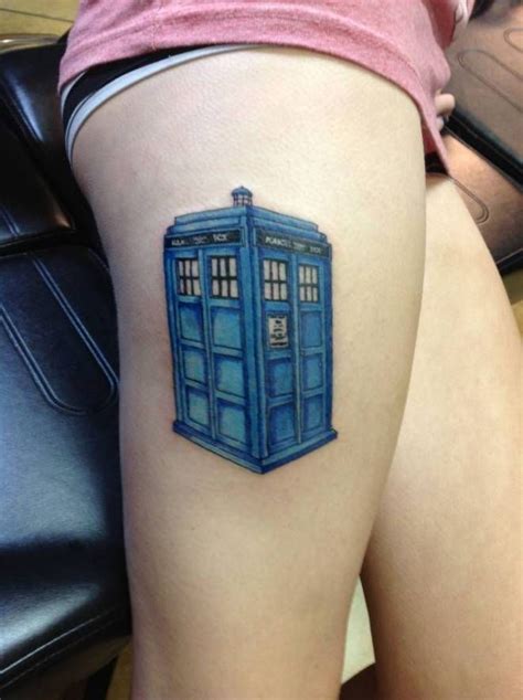 The Tardis From Doctor Who Doctor Who Tattoos Cool Tattoos Tattoo