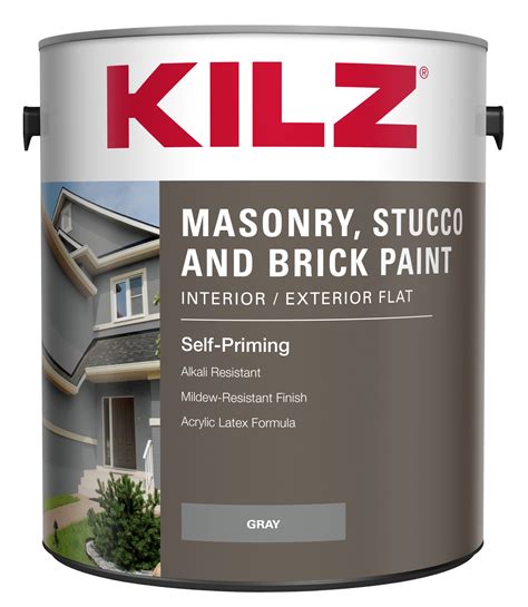 Kilz Self Priming Masonry Stucco And Brick Paint Interiorexterior