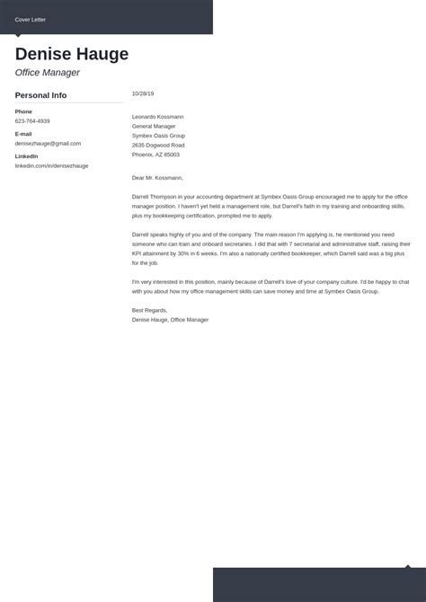 Office Manager Cover Letter Examples Templates To Try Now