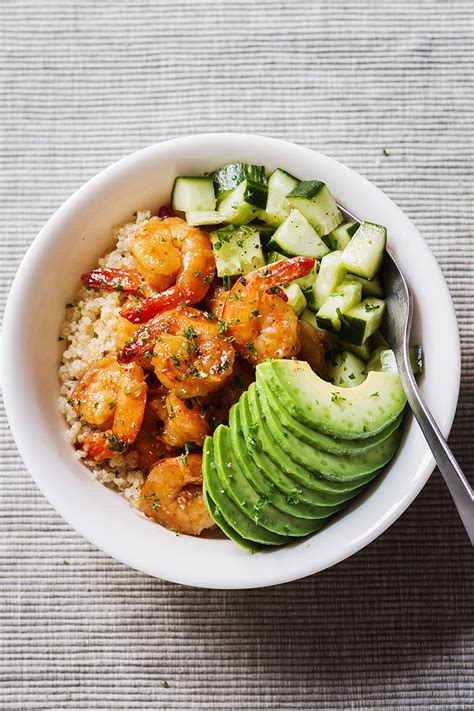 Shrimp Quinoa Bowl Recipe With Avocado Shrimp And Quinoa Recipe — Eatwell101
