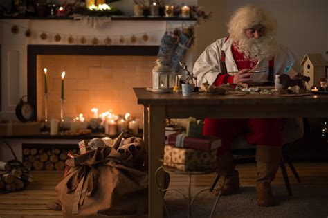 Santa Claus At Home Stock Photo Download Image Now Istock