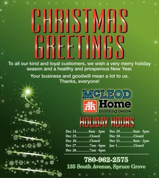 Gifts and gadgets spruce grove ab. Christmas Greetings, McLeod Home Building Centre, Spruce ...