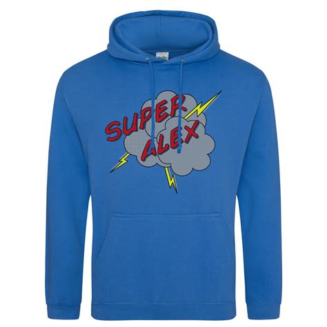 personalised adult superhero hoodie by flaming imp