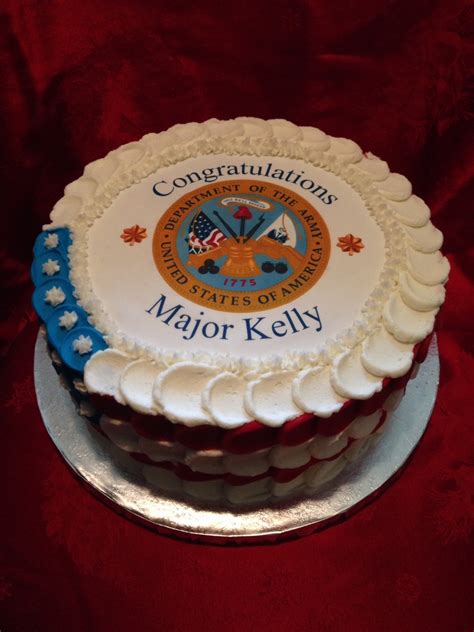 Custom, unique, modern, creative birthday cake designs for men. Military Promotion Army 10 Round Frend Vanilla Cake With ...