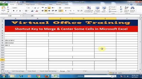 Is there any keyboard shortcut for merge and center ? Shortcut Key to Merge and Center Some Cells in Microsoft ...