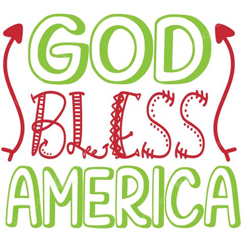 God Bless America Vector Art Png God Bless America Design 4th July