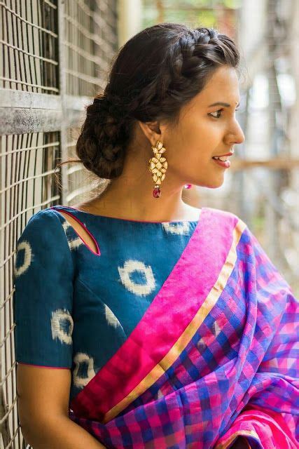 36 Printed Blouse Designs For Sarees With Trendy Neck Patterns Cotton