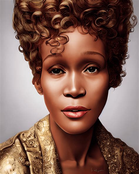 Whitney Houston Age 20 Digital Graphic · Creative Fabrica