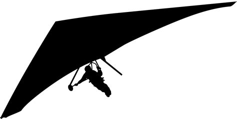 Hang Glider Silhouette Free Vector Silhouettes
