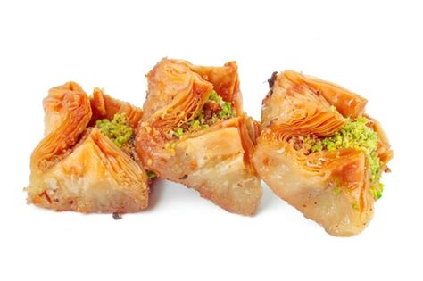 Premium Photo Turkish Ramadan Dessert Baklava Isolated On White