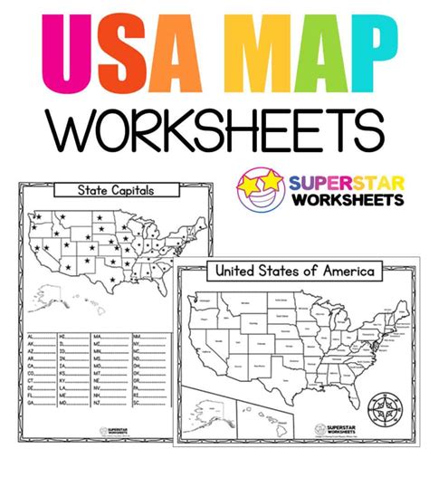 Usa Map Worksheets Superstar Worksheets Us Flag Worksheet