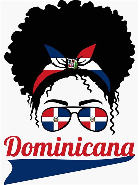 Dominicana Messy Bun Hair Dominican Girl Dominicana Republic Sticker For Sale By Y4shiro