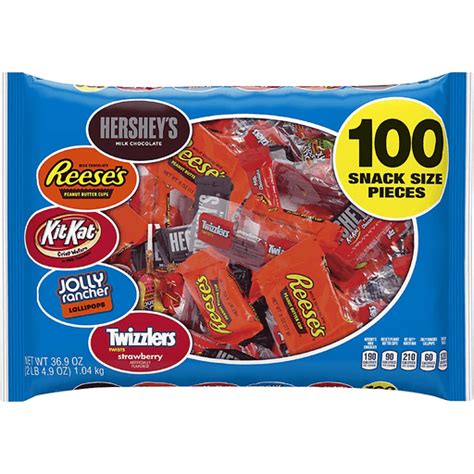 Hersheys Snack Size Assorted Candy 369 Oz Bag Chocolate Sun Fresh