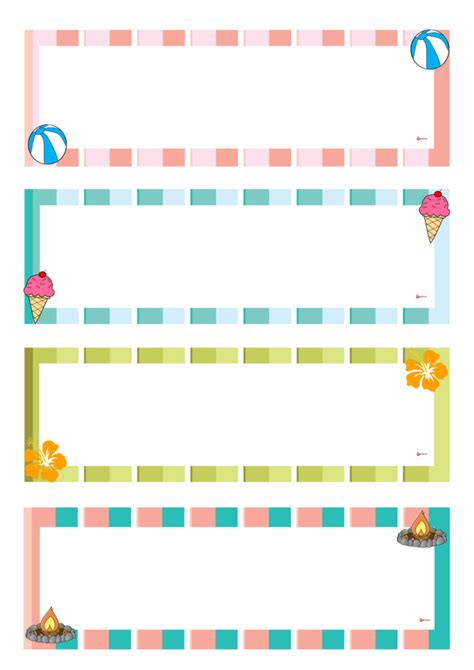 Editable Tote Tray Labels Summer Theme Made By Teachers