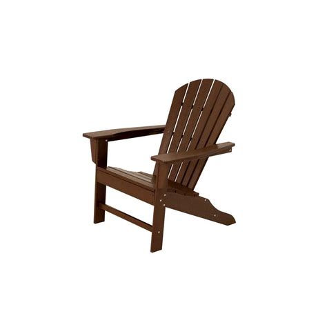 They are durable and easy to clean. POLYWOOD South Beach Mahogany Plastic Patio Adirondack ...