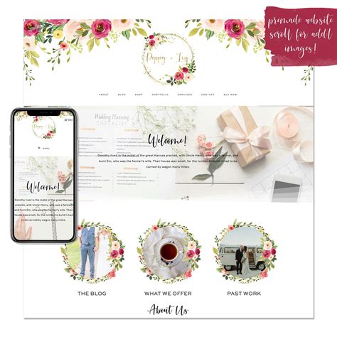 Poppy & Ivy Premade WordPress Website Floral Website | Etsy in 2021 | Floral website, Website ...