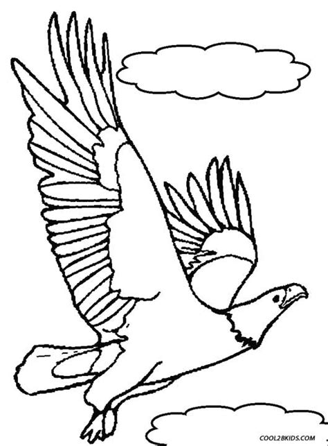 Birds cartoon coloring page vector. Printable Eagle Coloring Pages For Kids