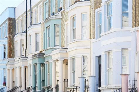Pastel Color Houses Facades In London Stock Photo By ©andreaa 101569774