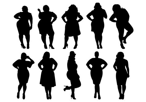 Fat Women Silhouettes Vector Download Free Vector Art Stock Graphics