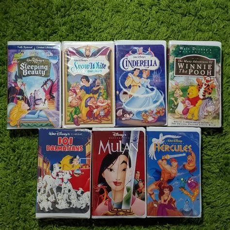 WALT DISNEY VHS Tapes Lot Princess Mulan Sleeping Snow Pooh 101