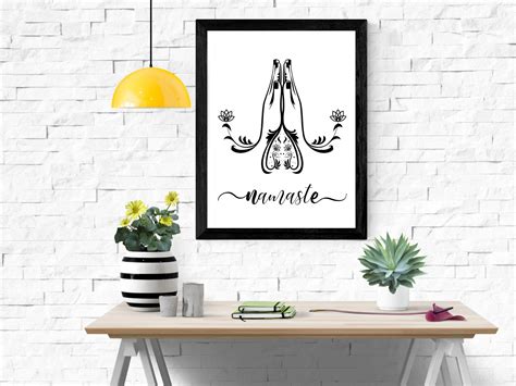 Namaste Wall Art Digital Print In Two Colors Instant Etsy