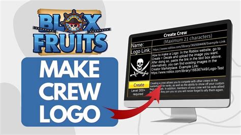 How To Make Crew Logo In Blox Fruits Quick Tutorial Youtube