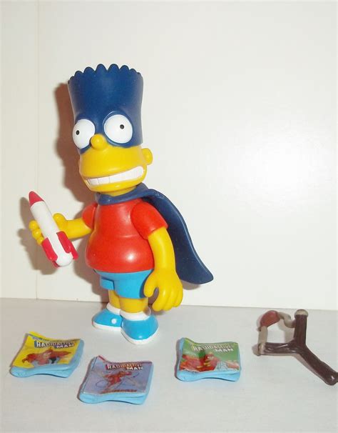 Simpsons Bart Bartman Playmates World Of Springfield Action Figures Action Figures Bart