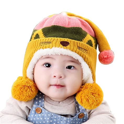 Cute Baby Winter Hat Warm Infant Beanie Cap For Children Boys Girls