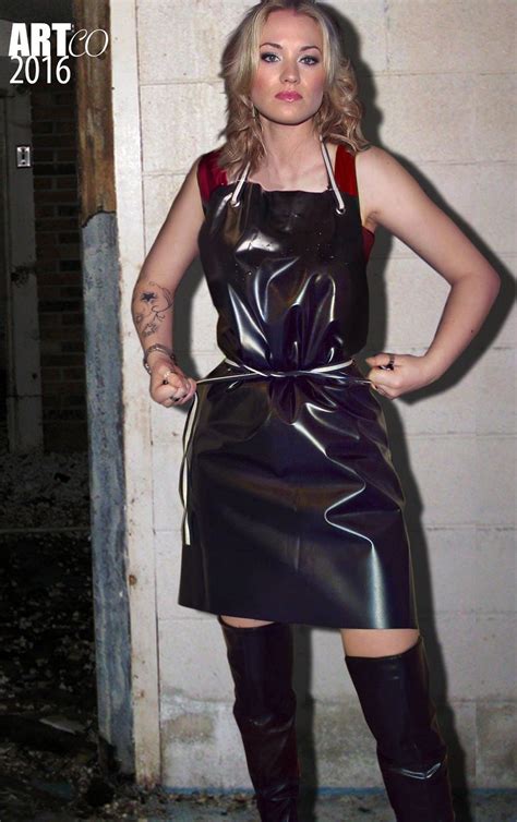 Pin By Overallandy On Apron Sexy Apron Apron Dress Pvc Apron