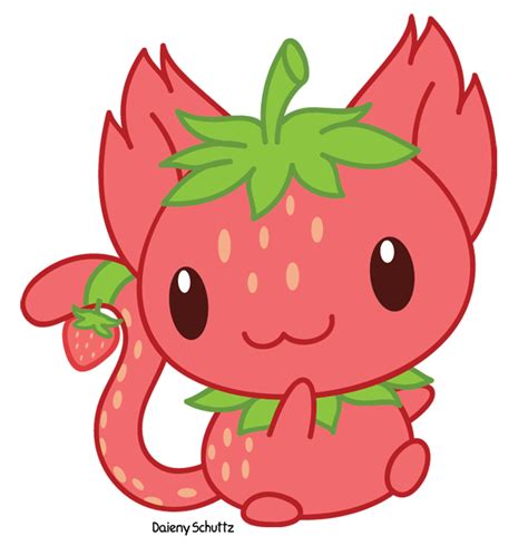 Strawberry Cat By Daieny On Deviantart