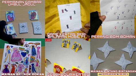 Nostalgia Aneka Mainan Jadul 90an Dari Kertas Mainan Jaman Dulu Youtube