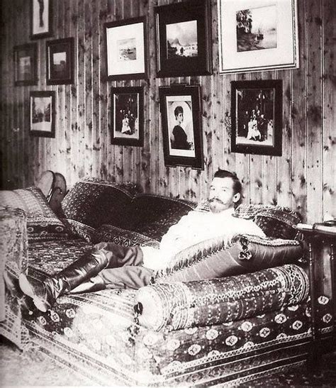 Tsar Nicolas Ii In A Rare Picture Showing Him Relaxing Tsar