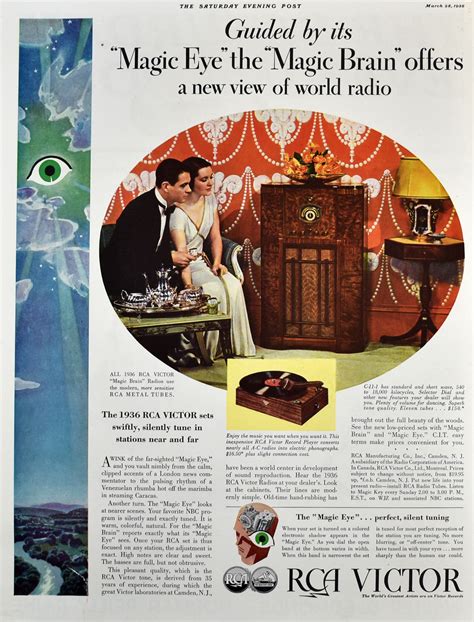 1936 Rca Victor Vintage Print Ad Retro Reveries World Radio