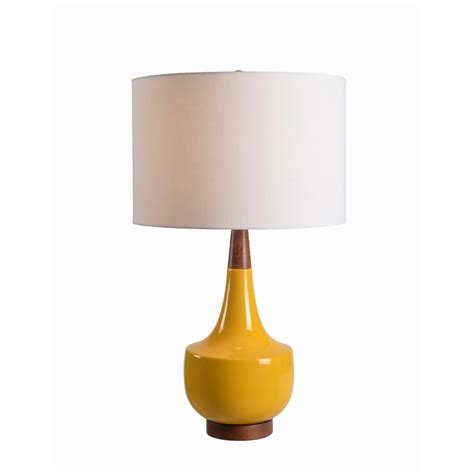 33181ylw Kenroy Home 33181ylw Tessa Table Lamp In Mustard Ceramic