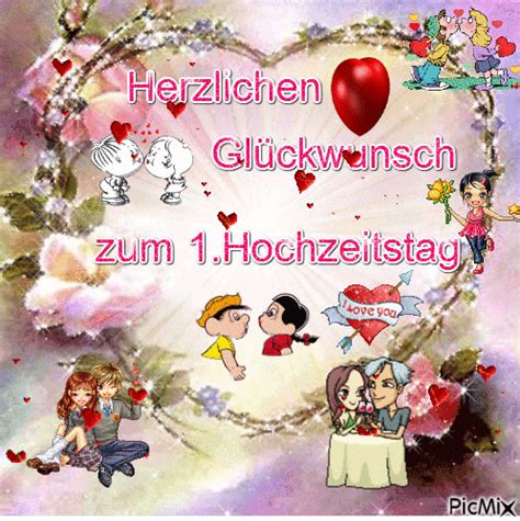 Er ist ein symbol für leidenschaft und die magie der liebe. Glückwünsche Zur 1 Hochzeitstag