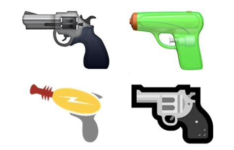 Just What Does The Gun Emoji Most Commonly Shoot At