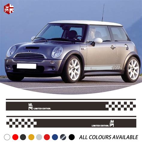 2x Union Jack Styling Car Door Side Stripe Sticker Limited Edition Body
