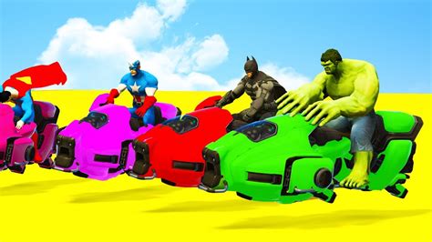 Learn Color Motorcycle And 3d Superheroes Animation For