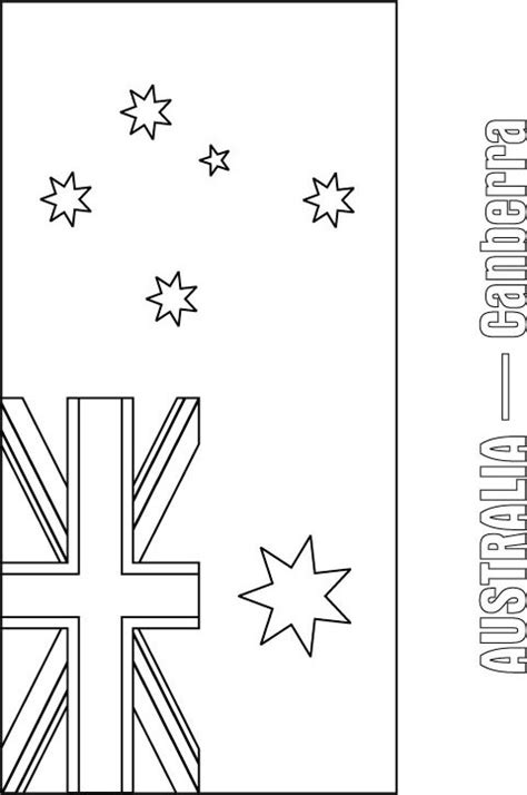 Australia Flag Coloring Page Download Free Australia Flag Coloring