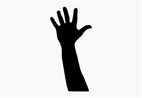 Vector Image Of Hand Up Silhouette Silhouette Hand Reaching Up Hd Png Download Kindpng