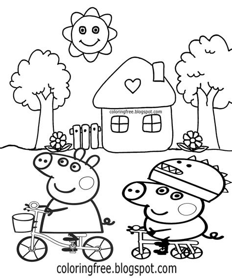 Peppa pig et sa famille en pyjama. Free Coloring Pages Printable Pictures To Color Kids ...