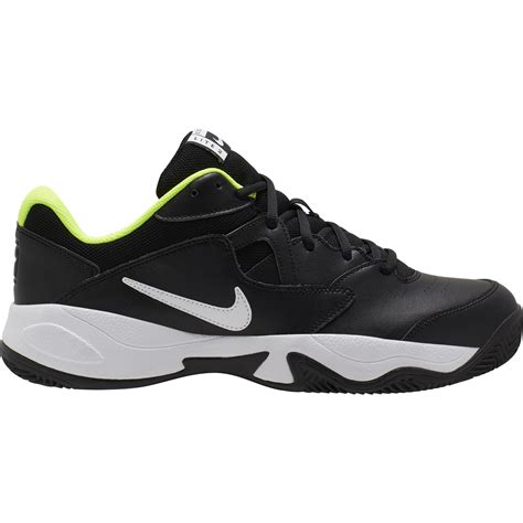 Nike Mens Court Lite 2 Clay Tennis Shoes Blackwhitevolt