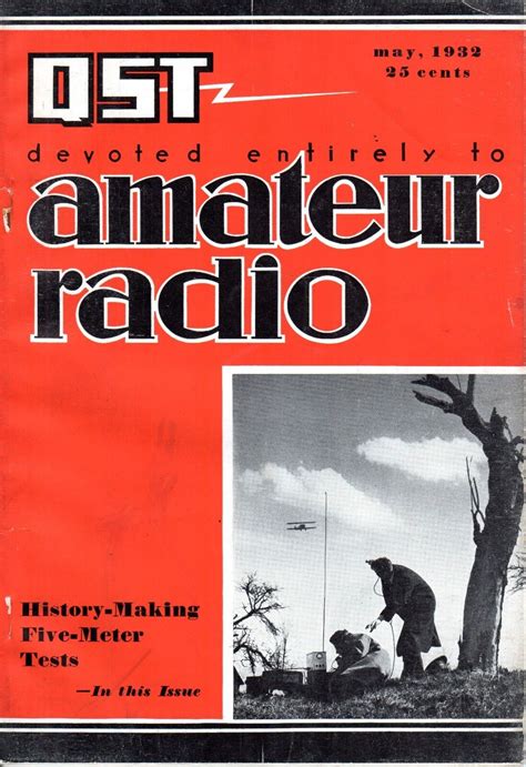 May Qst Amateur Radio Magazine History Making Five Meter Tests My Xxx
