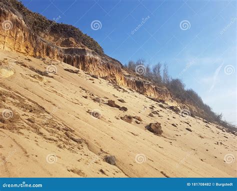 Erosion Of A Coastal Section And Loss Of Vegetation Stock Photo Image