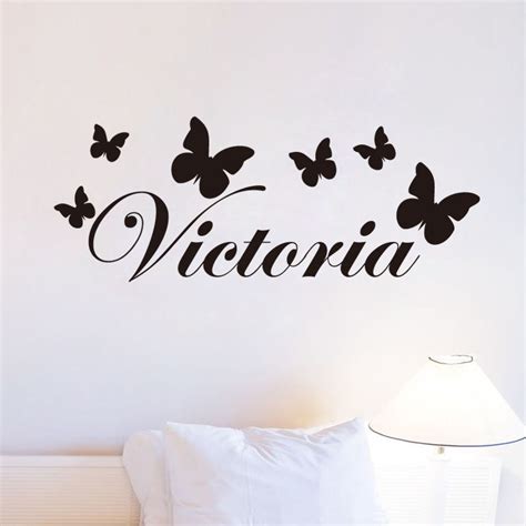 Q040 Personalized Butterfly Decor Any Name Vinyl Wall