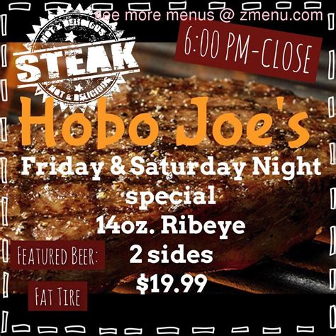 Online Menu Of Hobo Joes Restaurant Restaurant Madill Oklahoma 73446