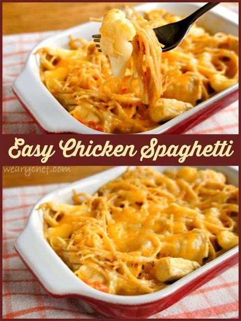 Chicken spagetti paula deen and sons : https://wearychef.com/easy-cheesy-chicken-spaghetti/ | Chicken spaghetti recipes, Chicken ...