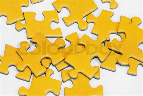 Yellow Puzzle Stock Image Colourbox
