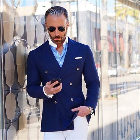 2017 Latest Coat Pant Designs Navy Blue Double Breasted Men Suit Slim
